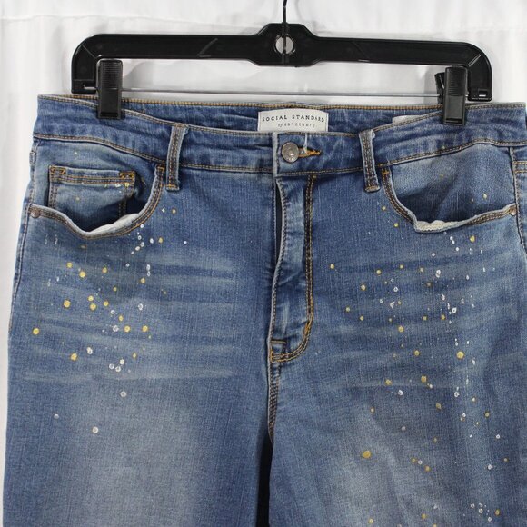 Social Standard by Sanctuary High Rise Skinny‎ Splatter Jeans - Picture 2 of 7